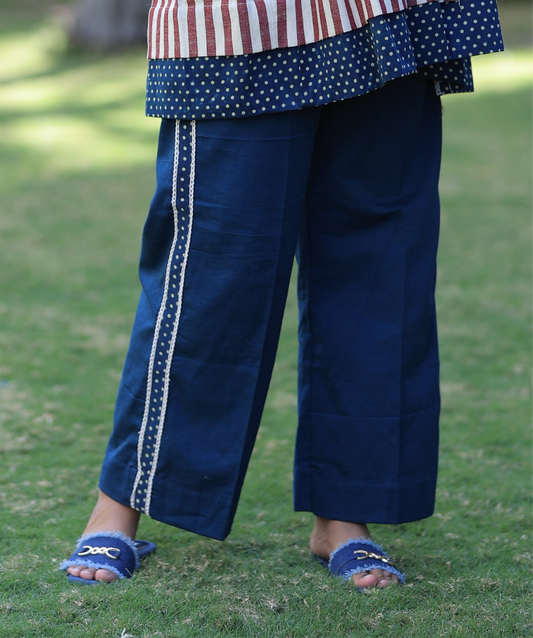 Bottom - Madder Kala Cotton striped Co-ord Set