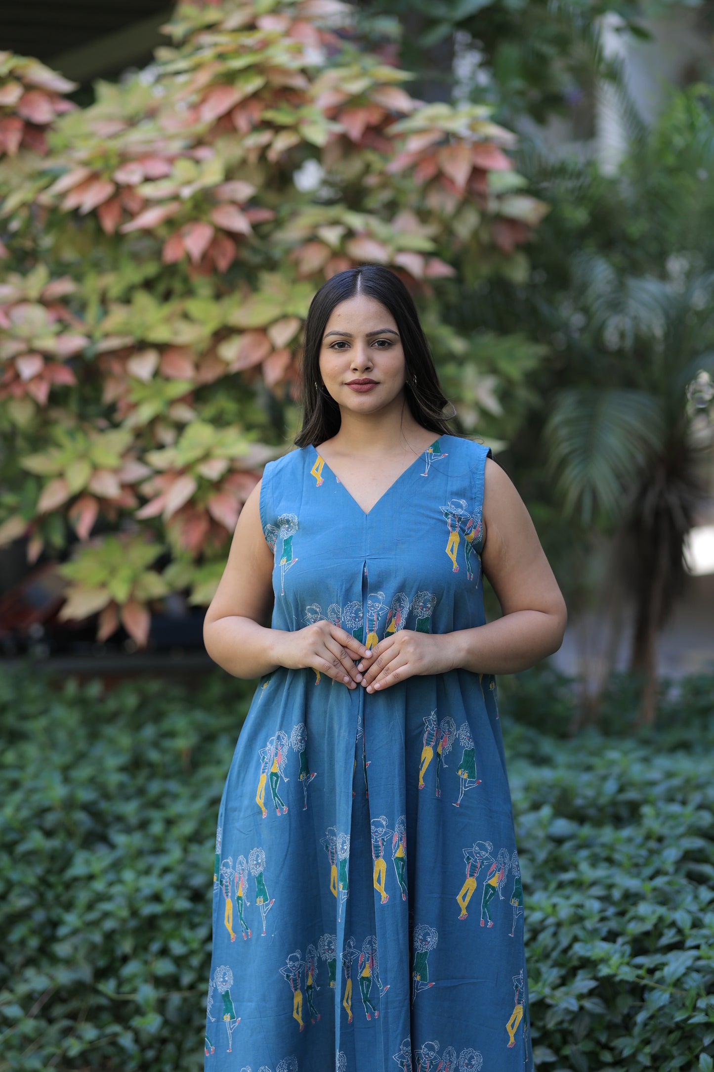 Teal 3 girls summer dress