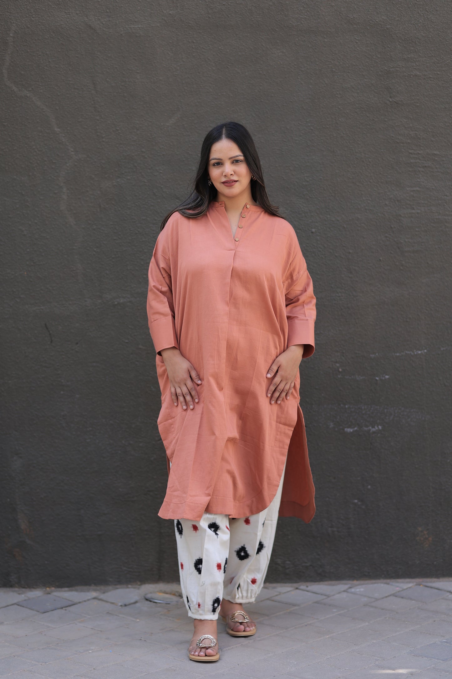 Nude Pink Any-Fit Kurta Shirt
