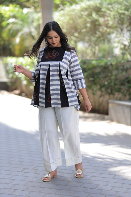 Rustic Black Kusum Kala Cotton Co-ord Set