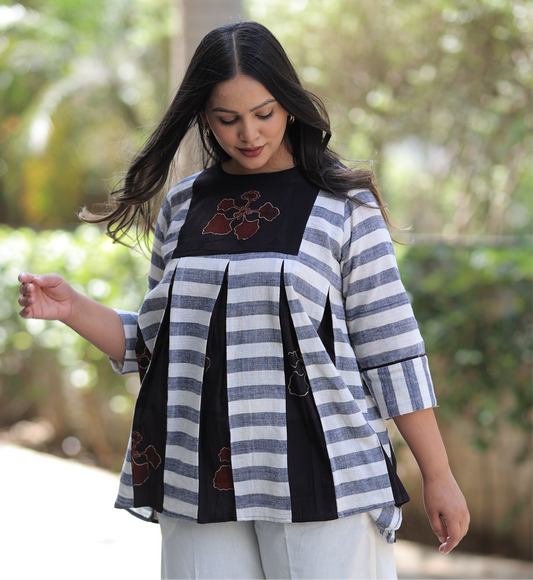 Top - Rustic Black Kusum Kala Cotton Co-ord Set