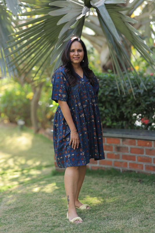 Cinema Blog Summer Dress - Indigo