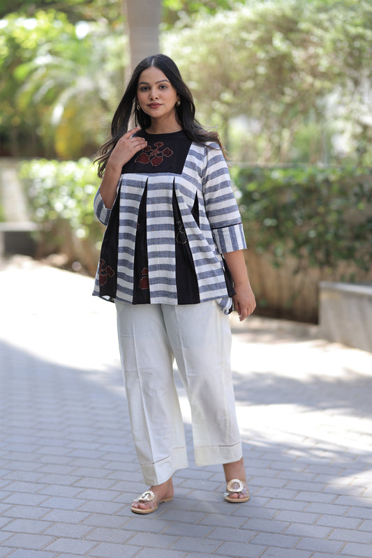Rustic Black Kusum Kala Cotton Co-ord Set