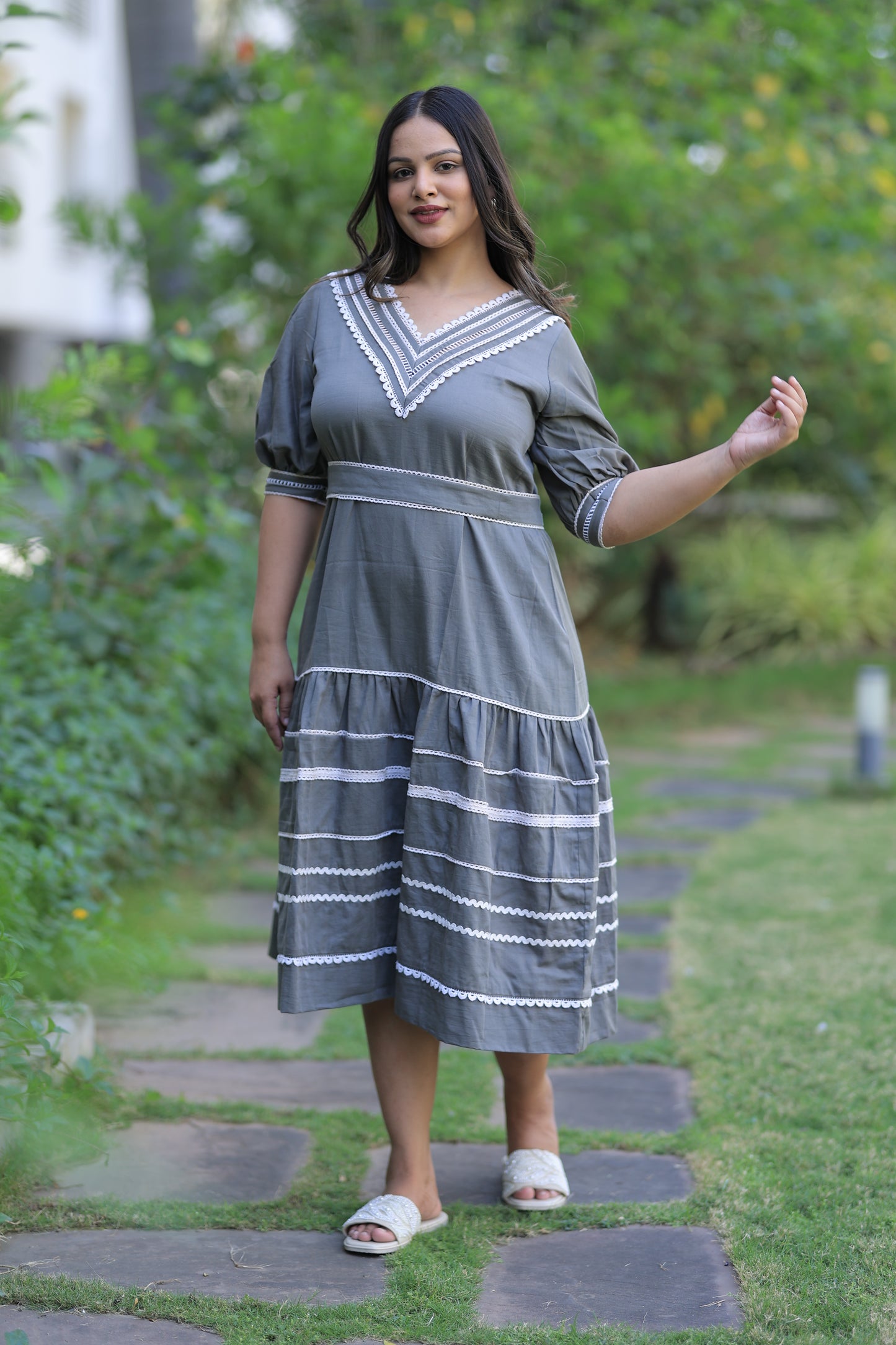 Crochet Lace Midi Summer Dress