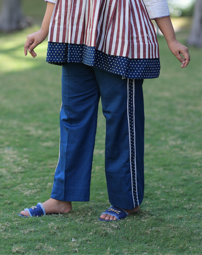 Bottom - Madder Kala Cotton striped Co-ord Set