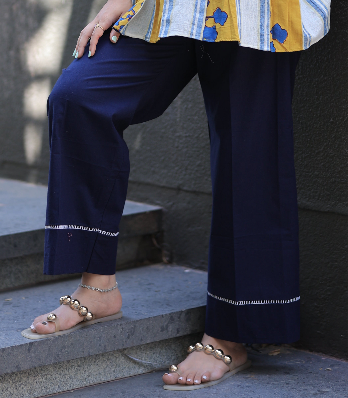 Bottoms - Mustard yellow Kusum Kala Cotton Co-ord Set