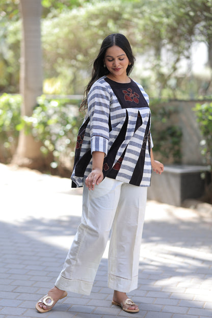 Rustic Black Kusum Kala Cotton Co-ord Set