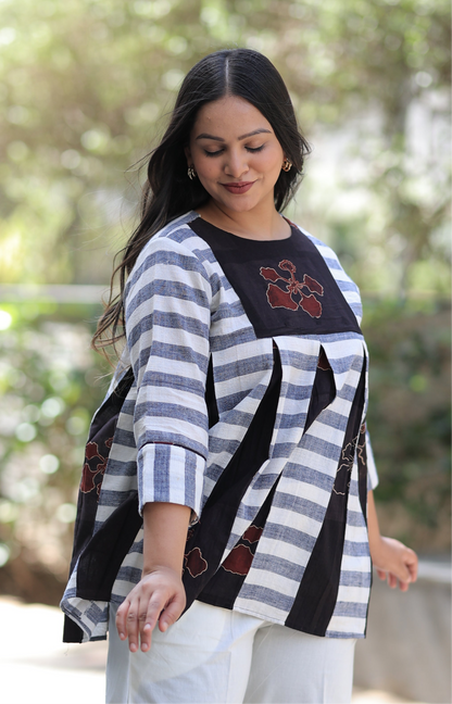 Top - Rustic Black Kusum Kala Cotton Co-ord Set