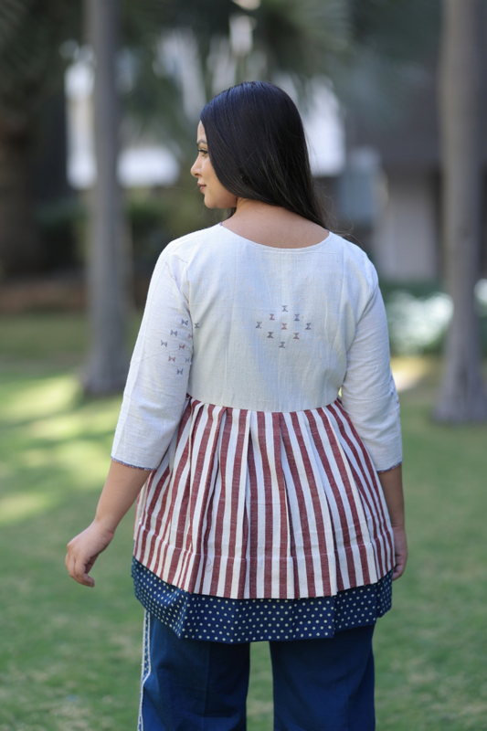 Madder Kala Cotton striped Co-ord Set