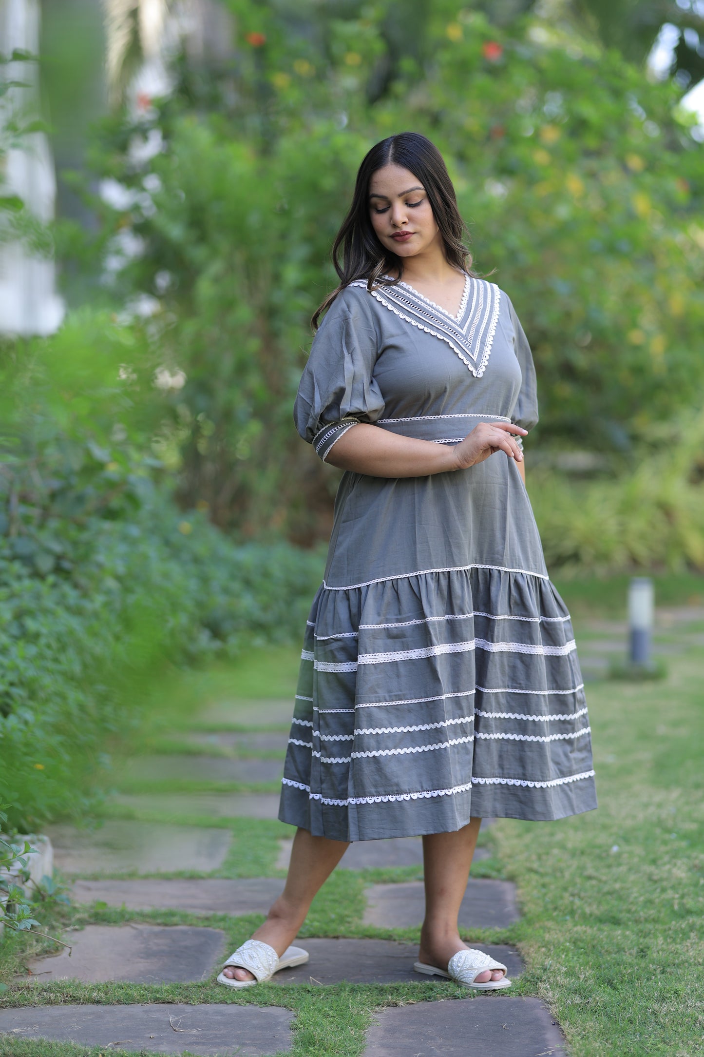 Crochet Lace Midi Summer Dress