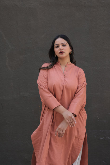 Nude Pink Any-Fit Kurta Shirt