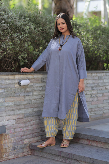 Cool Grey Any-Fit Kurta Shirt