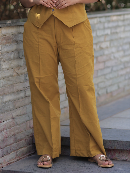 Bottom - Vest Summer Co-ord Set - Mustard