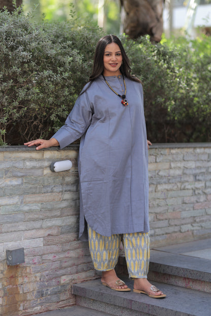 Cool Grey Any-Fit Kurta Shirt
