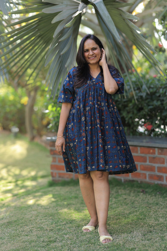 Cinema Blog Summer Dress - Indigo