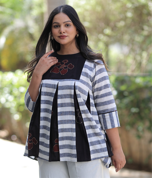 Top - Rustic Black Kusum Kala Cotton Co-ord Set