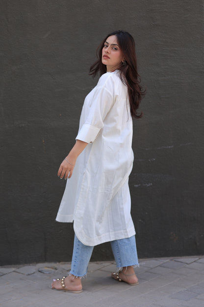 White Any-Fit Kurta shirt