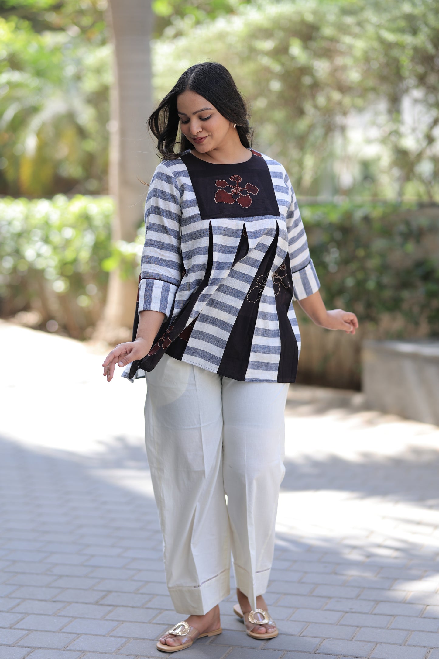 Rustic Black Kusum Kala Cotton Co-ord Set