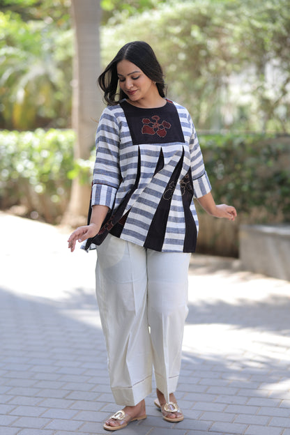 Rustic Black Kusum Kala Cotton Co-ord Set