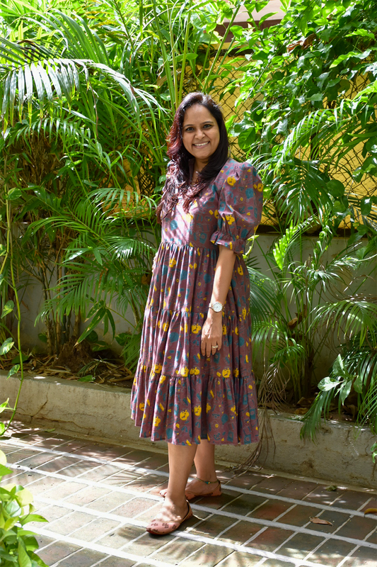 Burgundy Travel Blog Frill Dress