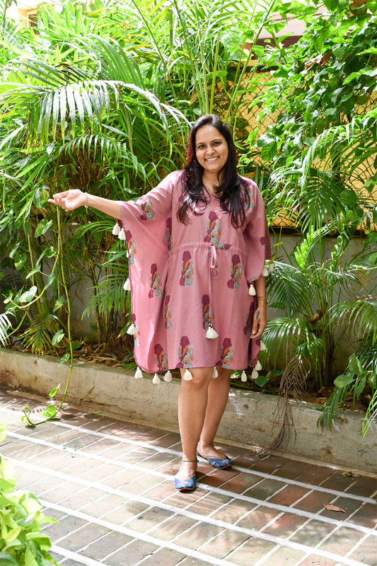 Onion Pink Bagpack Girl Boho Tassels Kaftan
